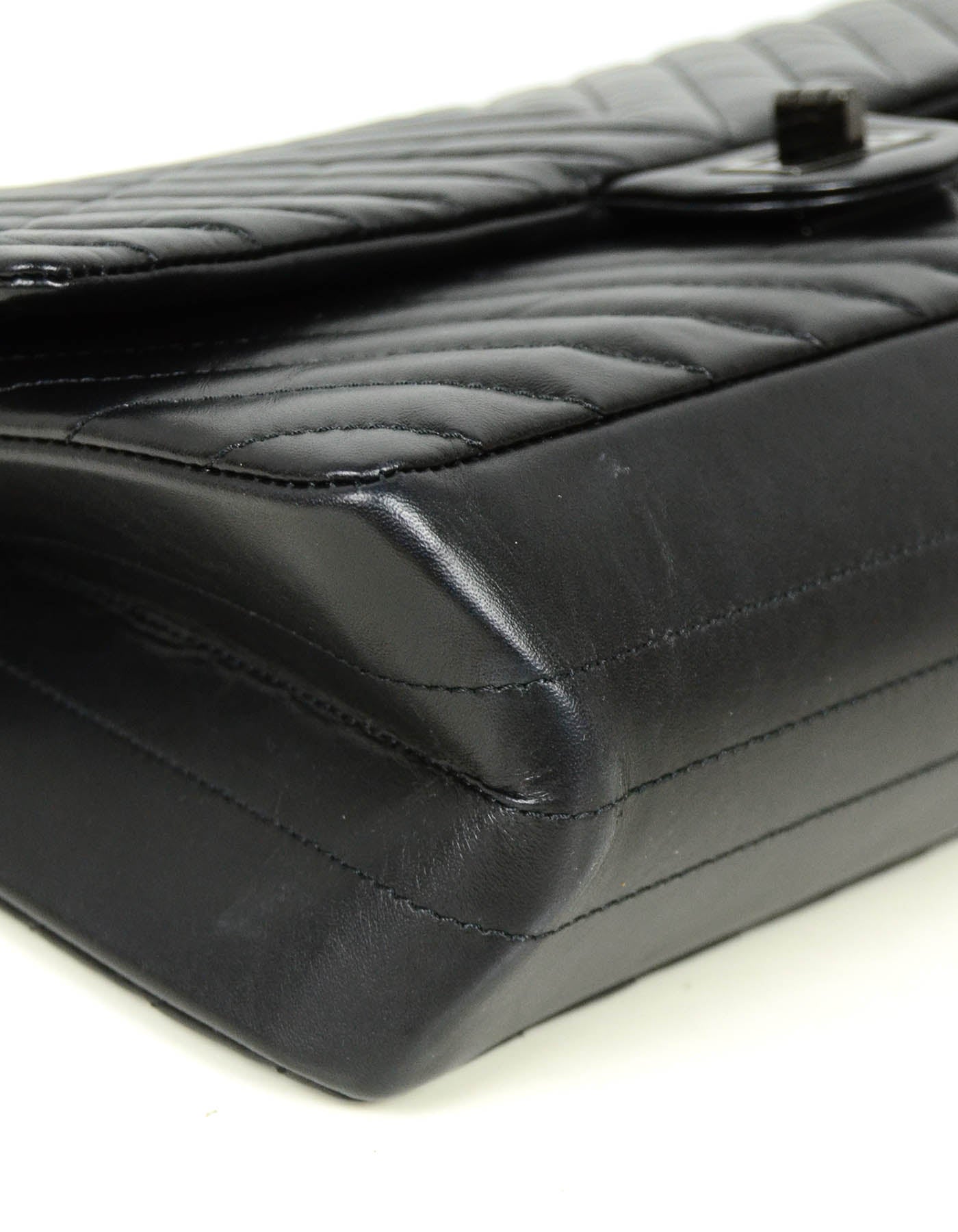 Chanel So Black Calfskin Quilted 2.55 Reissue 226 Flap Bag