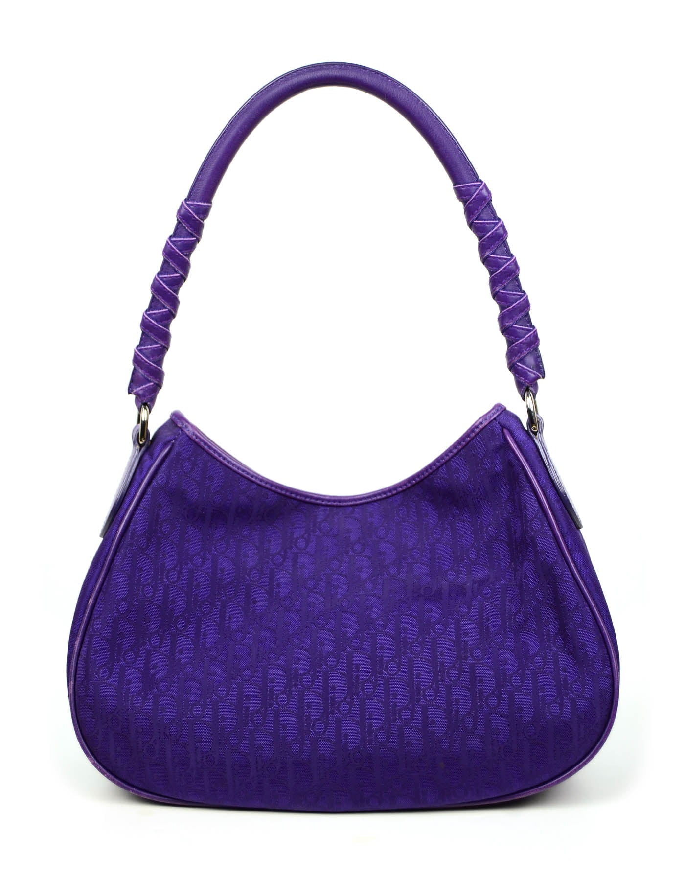 Christian Dior Purple Monogram Shoulder Bag