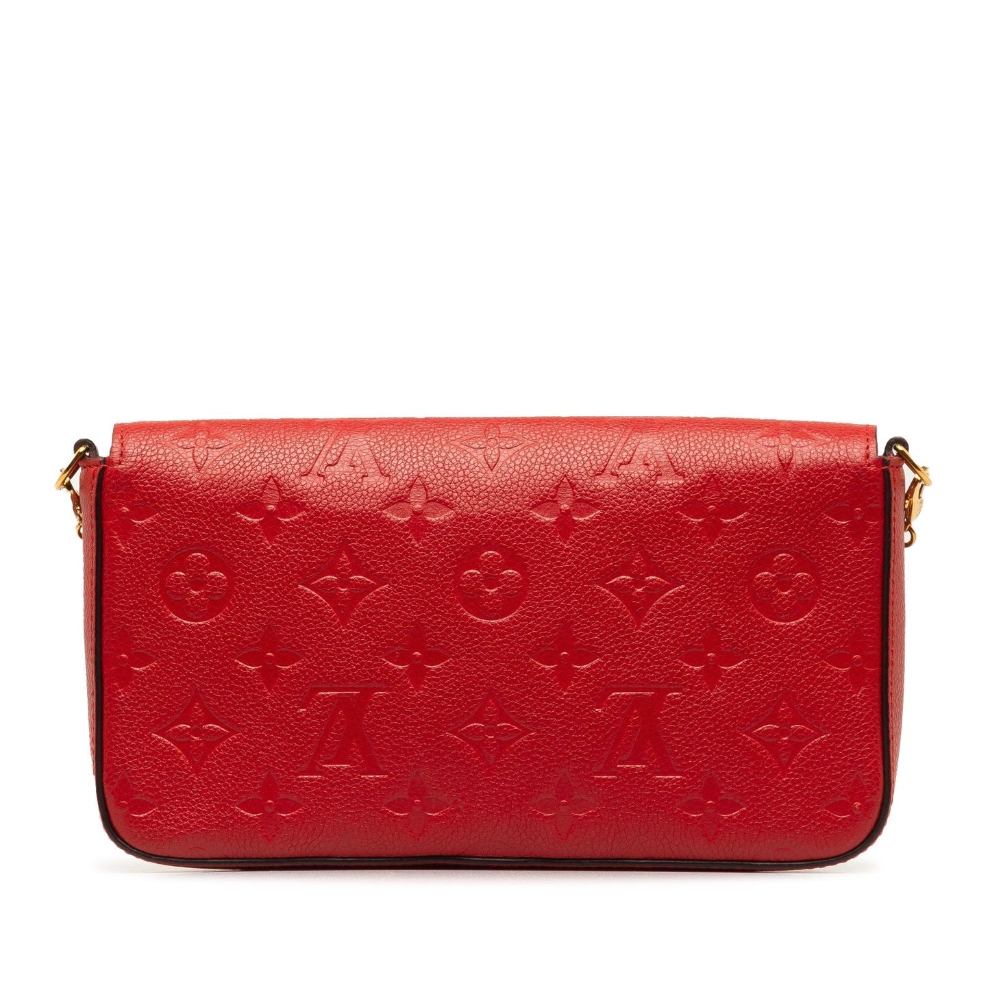 Red Louis Vuitton Monogram Empreinte Pochette Felicie Crossbody Bag