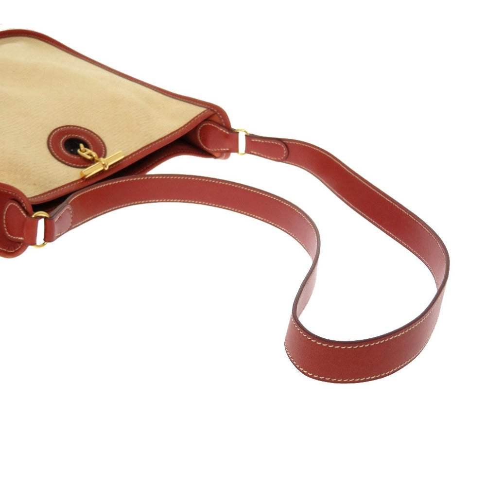 HERMES Shoulder Bag straw beige Vespa PM Women