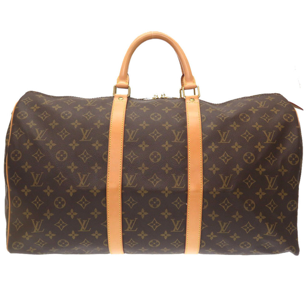 LOUIS VUITTON Boston Duffel bag Monogram canvas Brown Monogram Keepall 50 mens