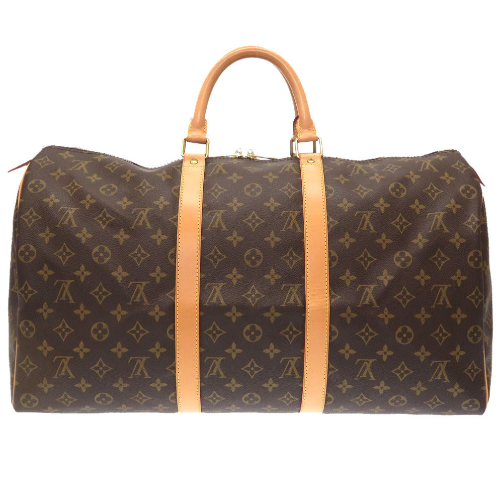 LOUIS VUITTON Boston Duffel bag Monogram canvas Brown Monogram Keepall 50 mens
