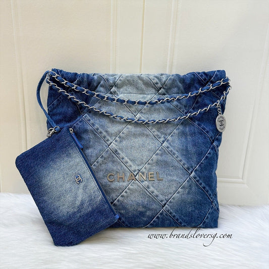 Chanel 22 Medium Hobo Bag in 23S Fabric and SHW (Model: AS3261)
