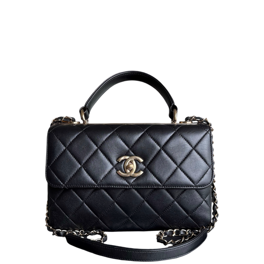 Chanel Trendy CC Small - Quilted Lambskin Black Gold Hardware