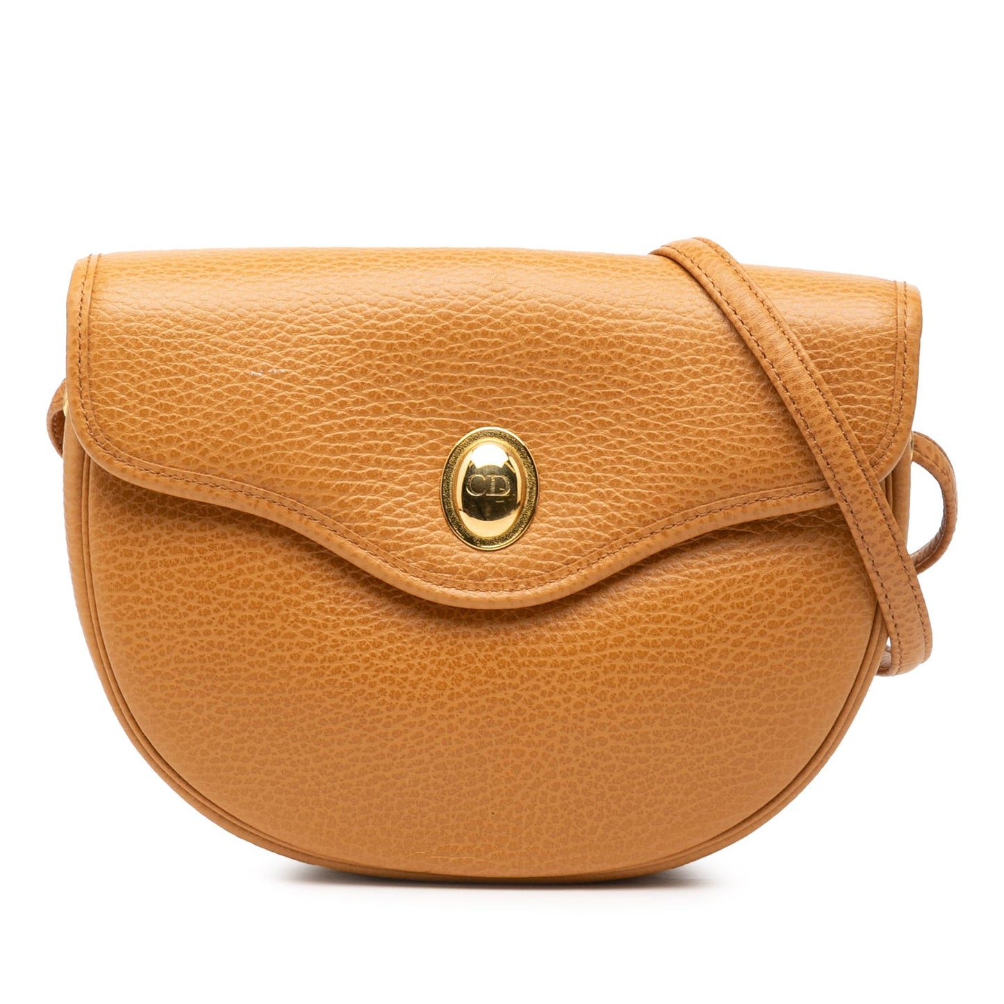 Brown Dior Pebbled Leather Crossbody