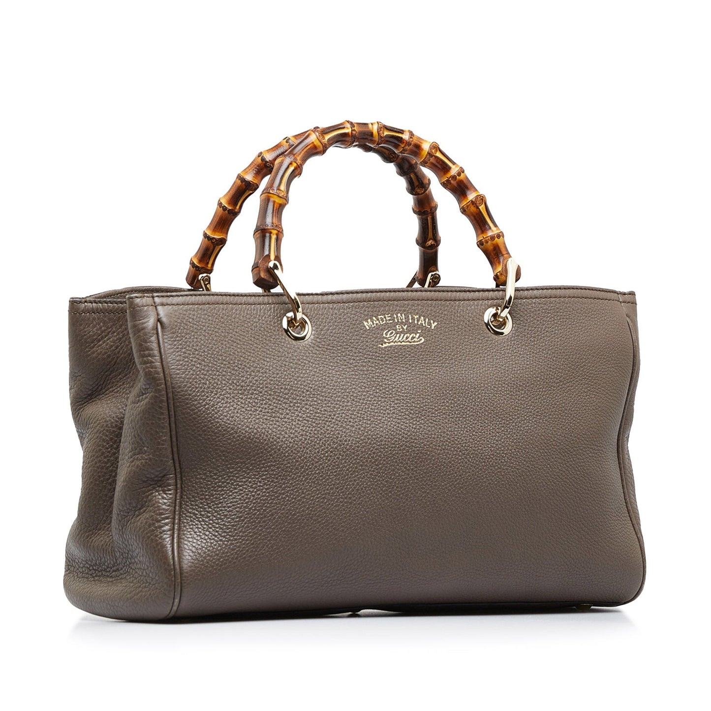 Gucci Bamboo Brown Leather Tote Style 5