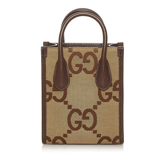 Gucci Web Leather Canvas Satchel