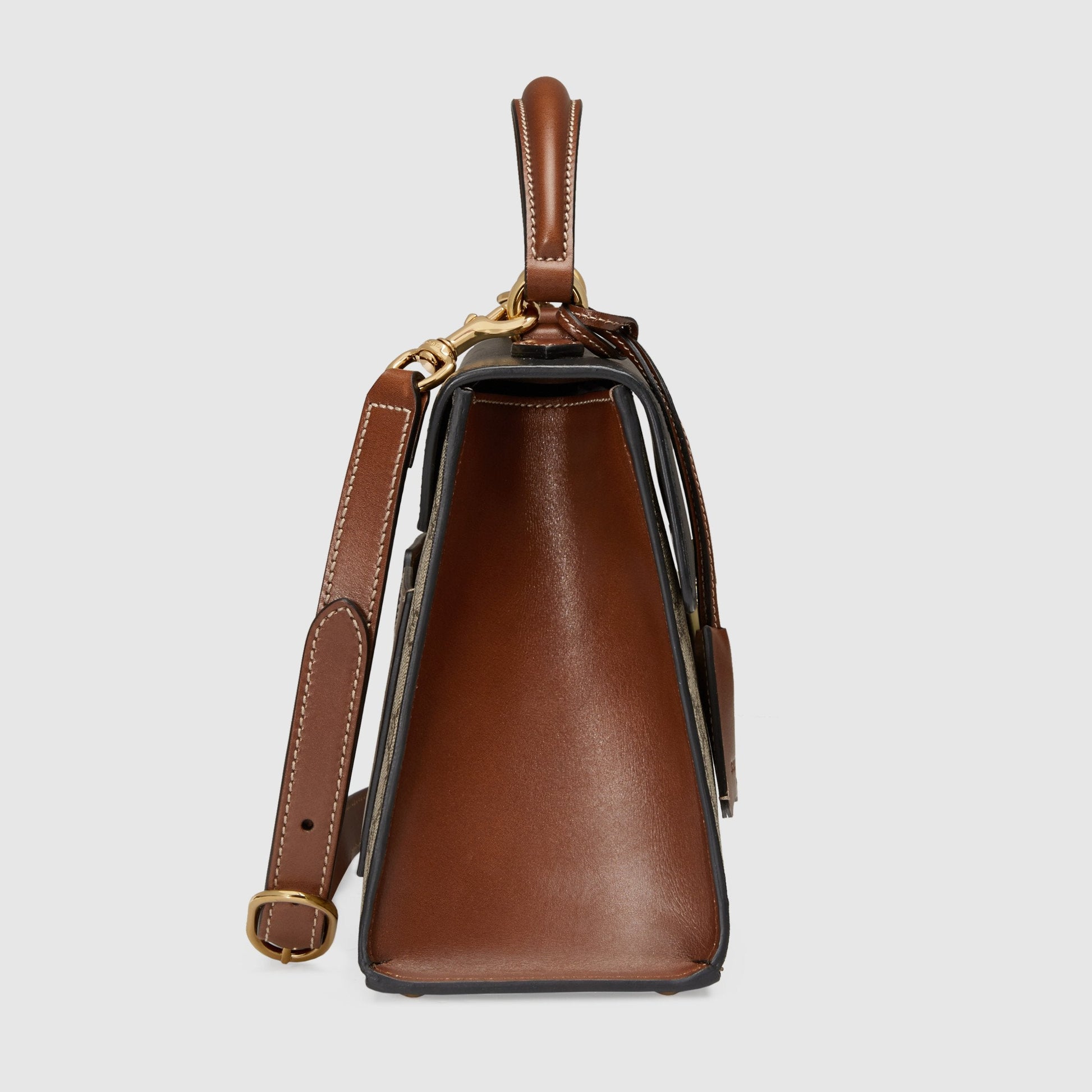 Gucci Monogram Leather Canvas Crossbody
