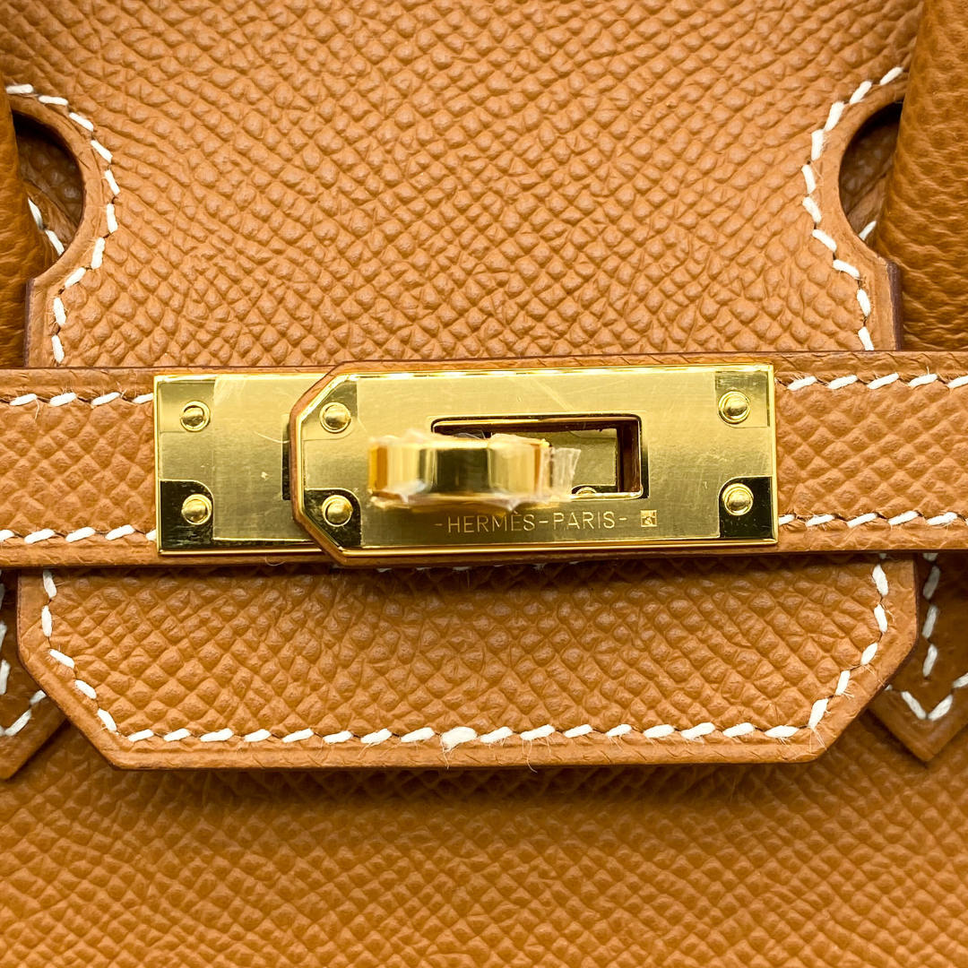 Hermes25cm Birkin Sellier Gold Epsom Leather Gold Hardware