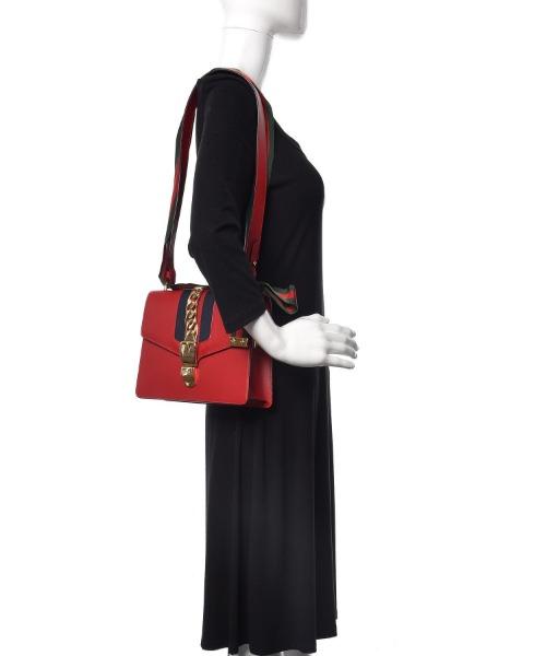Gucci Monogram Nylon Chain Leather Crossbody