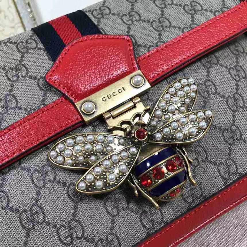 Gucci Monogram Leather Canvas Crossbody