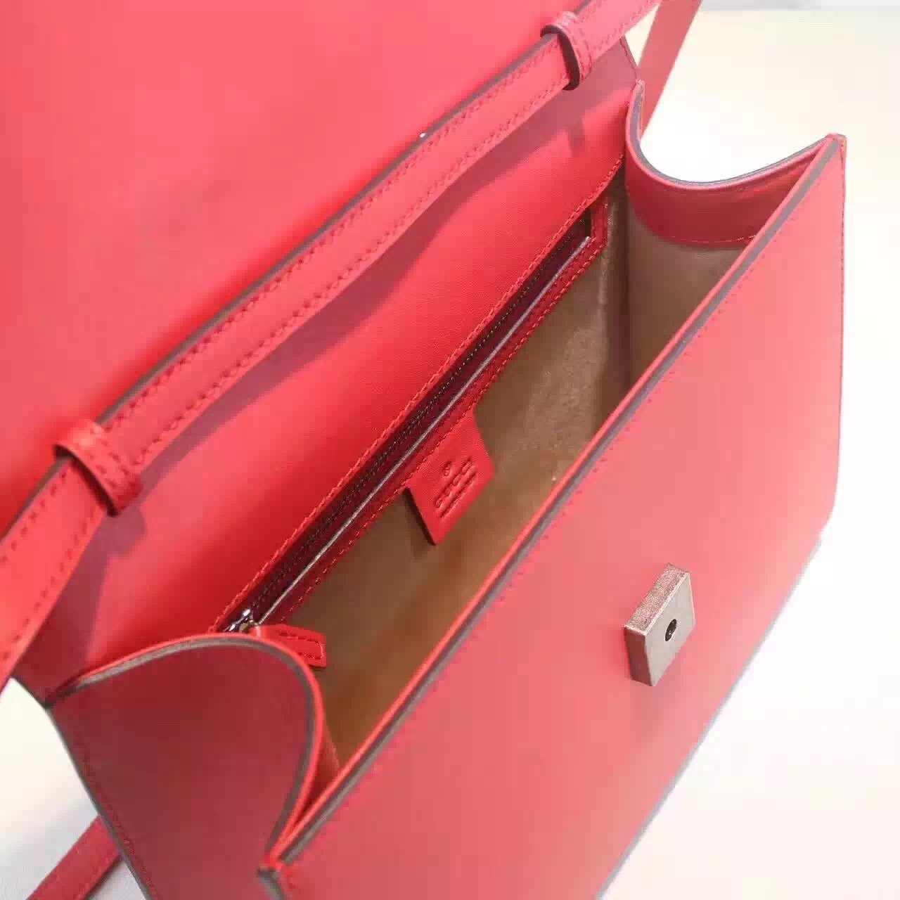 Gucci Monogram Leather Top Handle Crossbody