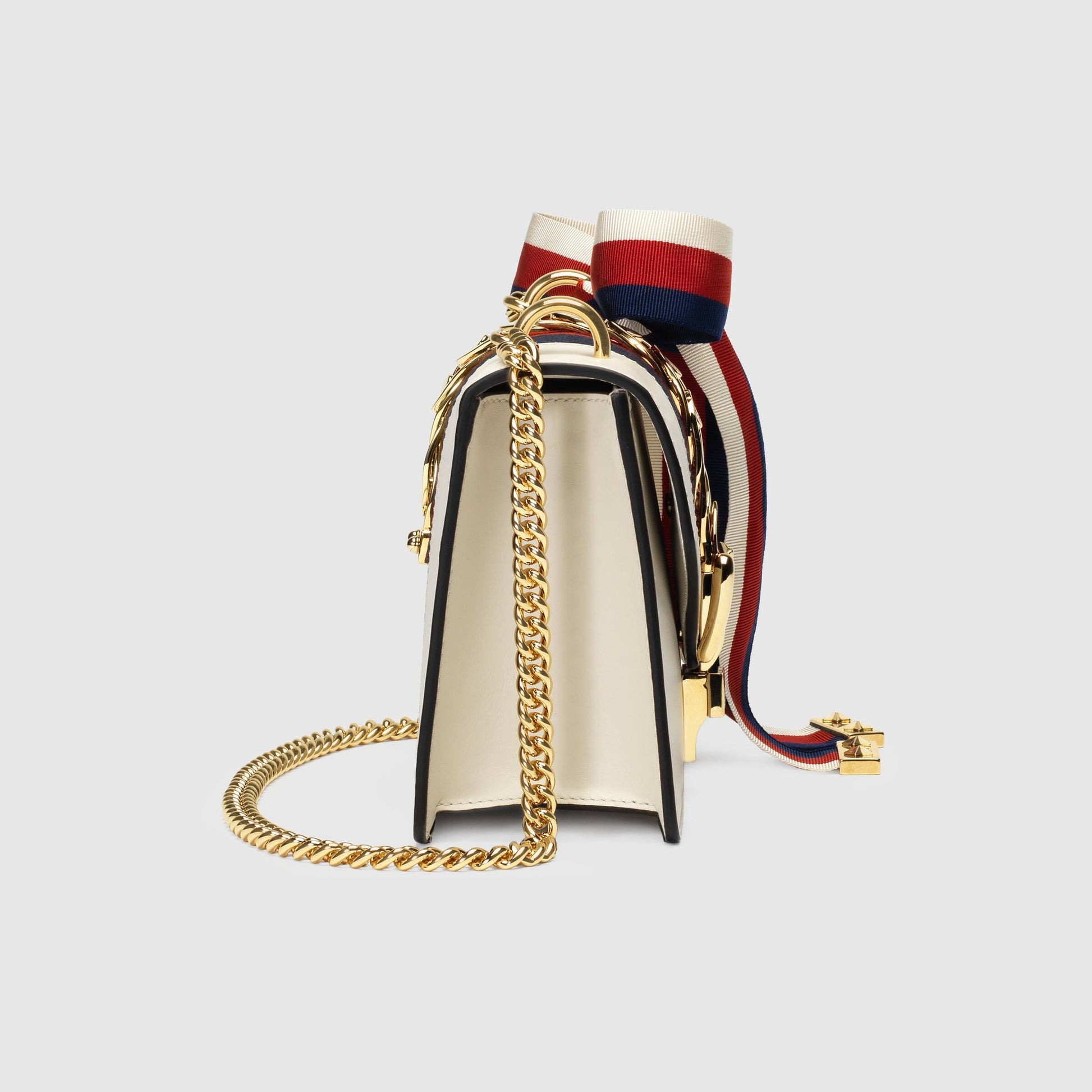 Gucci Monogram Nylon Chain Leather Crossbody