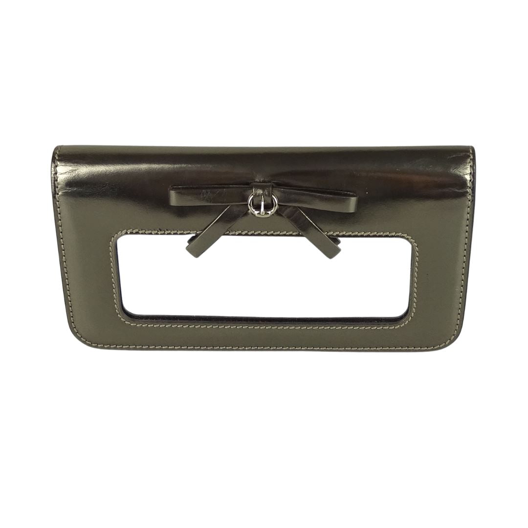 Gucci Gold Leather Metallic Clutch
