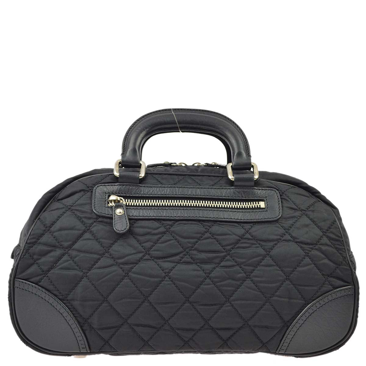 Chanel Black Nylon Calfskin Paris New York Duffle Handbag