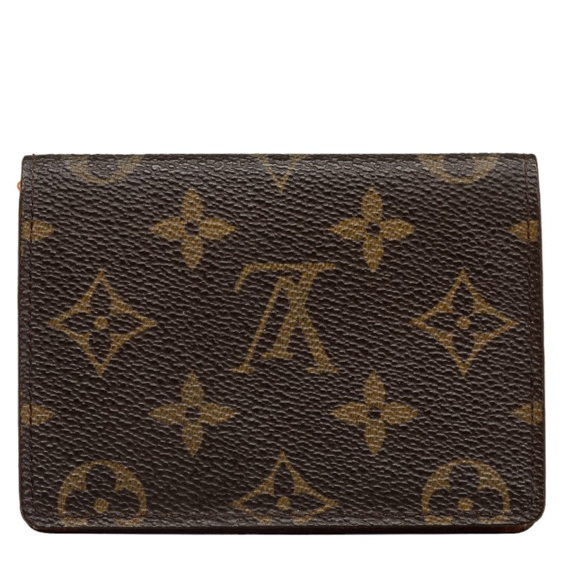 Louis Vuitton Monogram Porte 2 Jaeger Le Coultre Vertical Passcase M60533 Brown PVC Leather Louis Vuitton