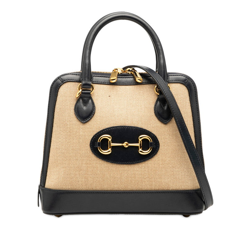 Gucci Horsebit 1955 Canvas Leather 2way Bag