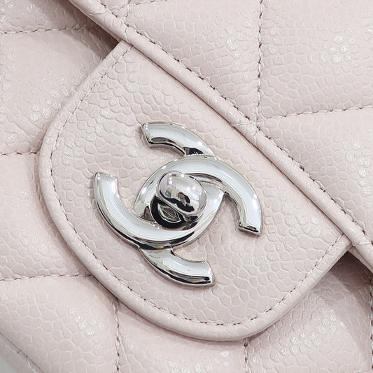 Chanel Bag Matrasse 25 A01112 Chain Shoulder CC Mark W Flap Caviar S Pink SV G Women 19th 8 digit Card Bag