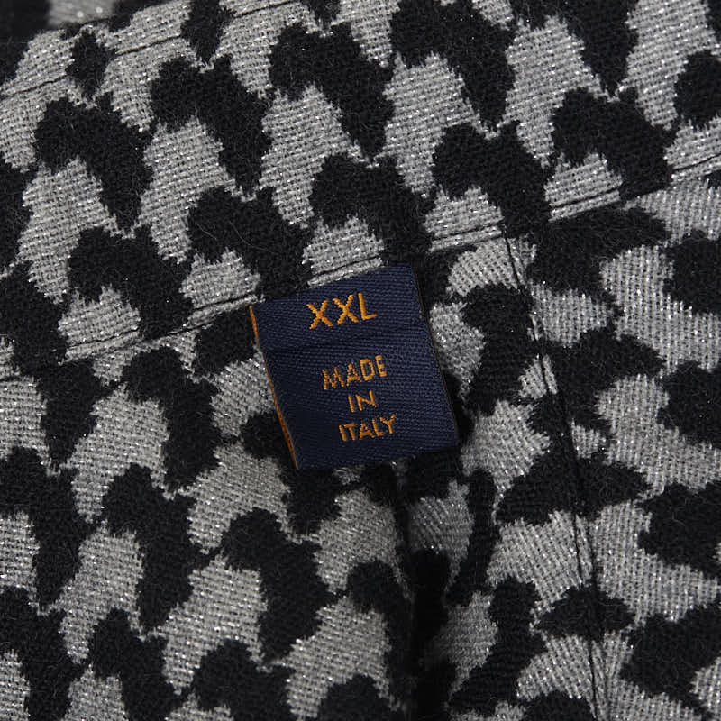Louis vuitton RM192 RDQ HHS66W Long-Handy Wool/Polyester Black Grey T-Shirt