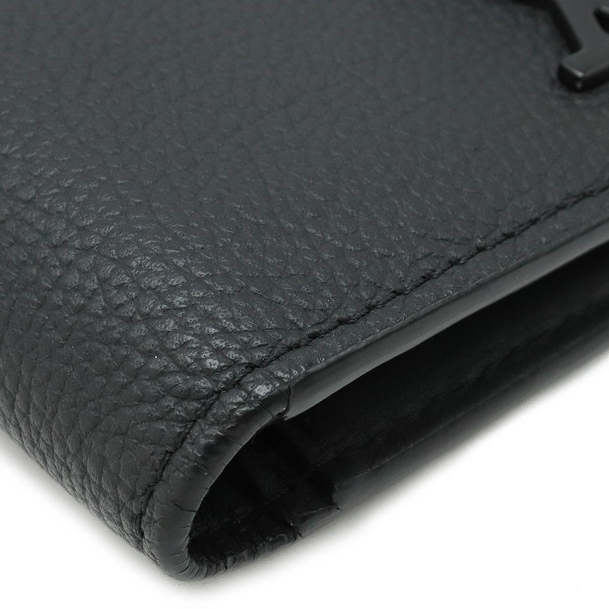 Louis vuitton LV Aerogram Portfolio Brother NM 2 Folded Wallet 2 Folded Green Leather Noir Black M69980