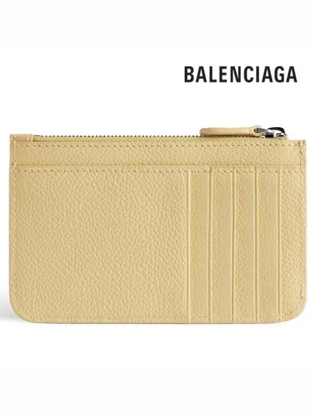 Luxury Balenciaga Trending 2026 Cash Large Long Coin Card Wallet Light Yellow