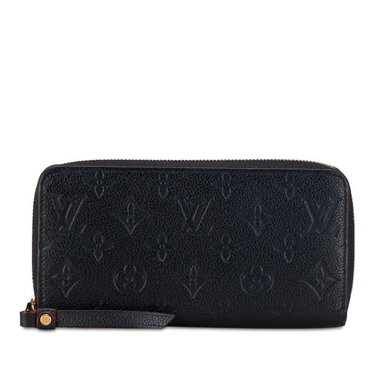 Louis Vuitton Monogram Implant Zippie Wallet Roundfassner Long Wallet M62121 Marine Rouge Naïve Red Leather Louis Vuitton