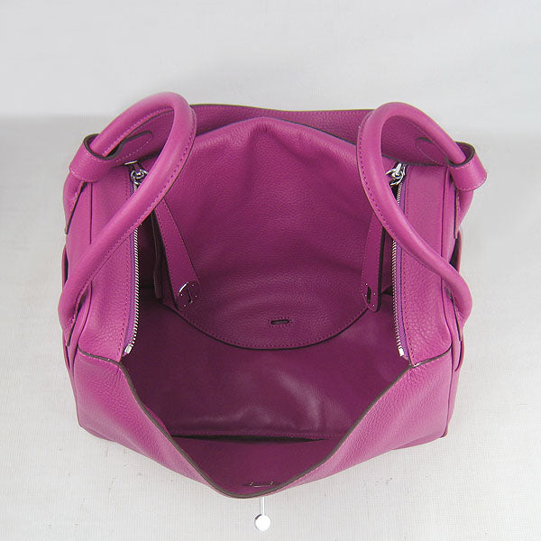 Luxury Hermes Lindy 34cm Handbag 6208 Peach Silver