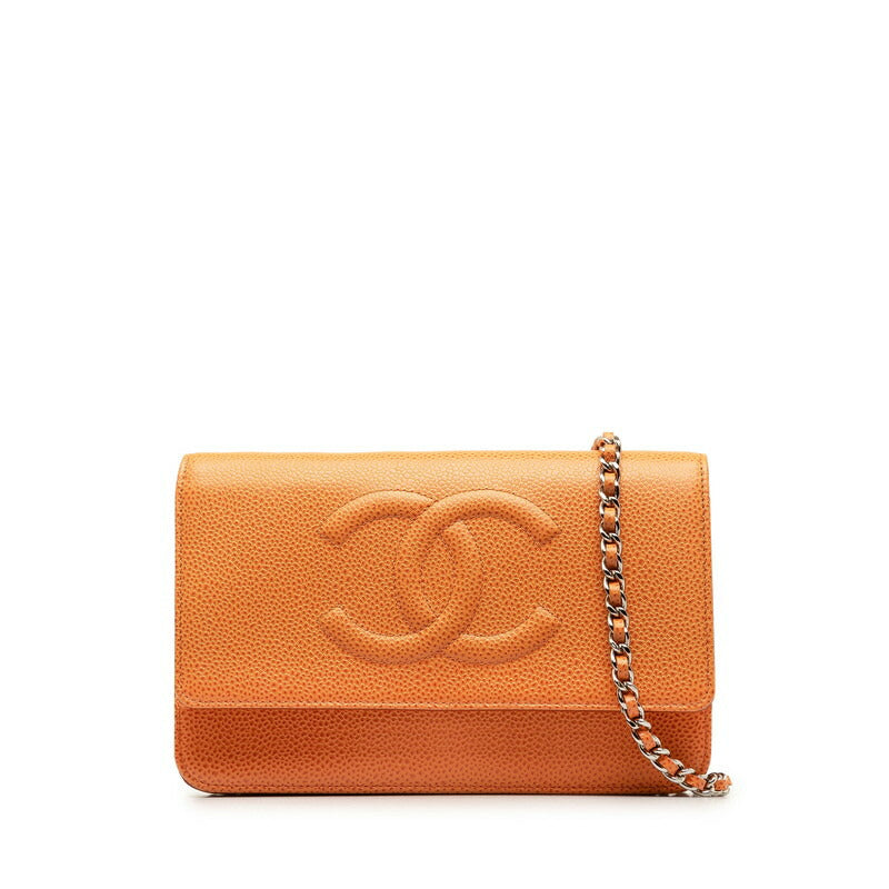 Chanel Coco Caviar Chain Wallet Shoulder Bag