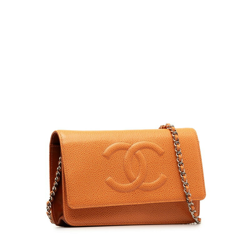 Chanel Coco Caviar Chain Wallet Shoulder Bag
