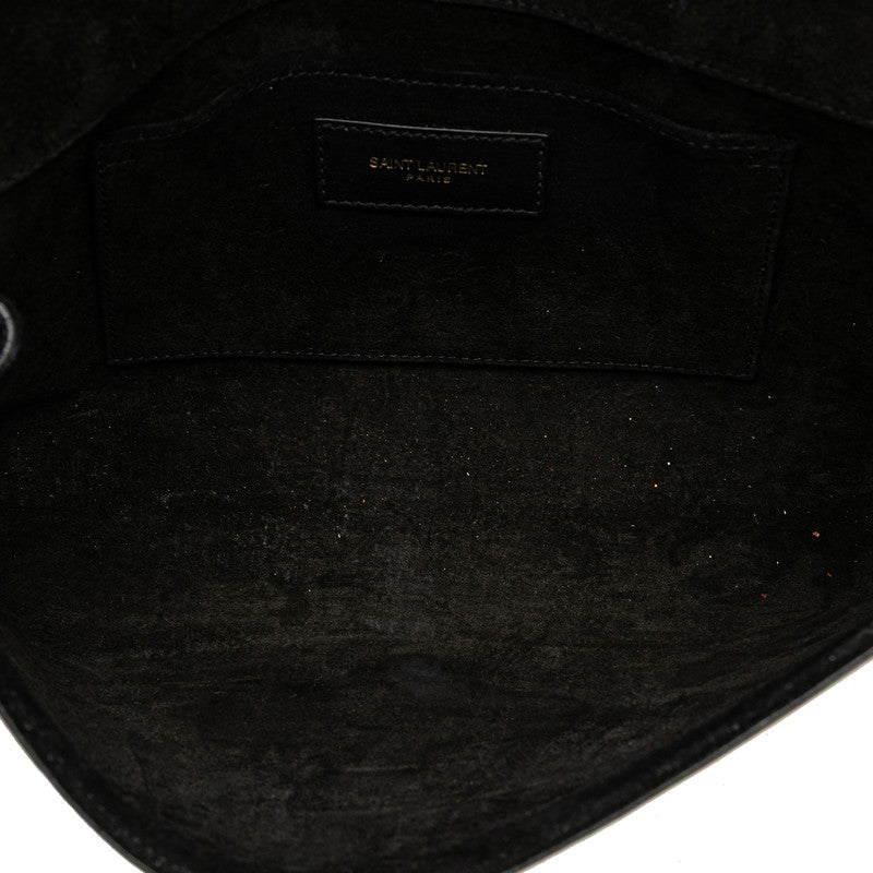 Saint Laurent Y Line Leather Clutch Bag
