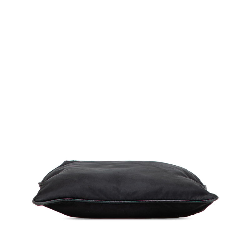 Prada Triangle Logo Plate Nylon Shoulder Bag