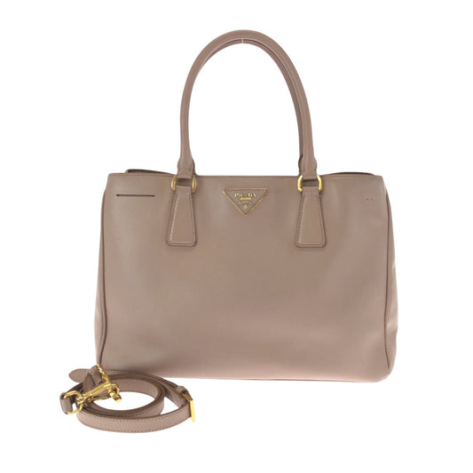 PRADA Tote Bag BN1874 leather Pink Gold Metal Safiano Galilee