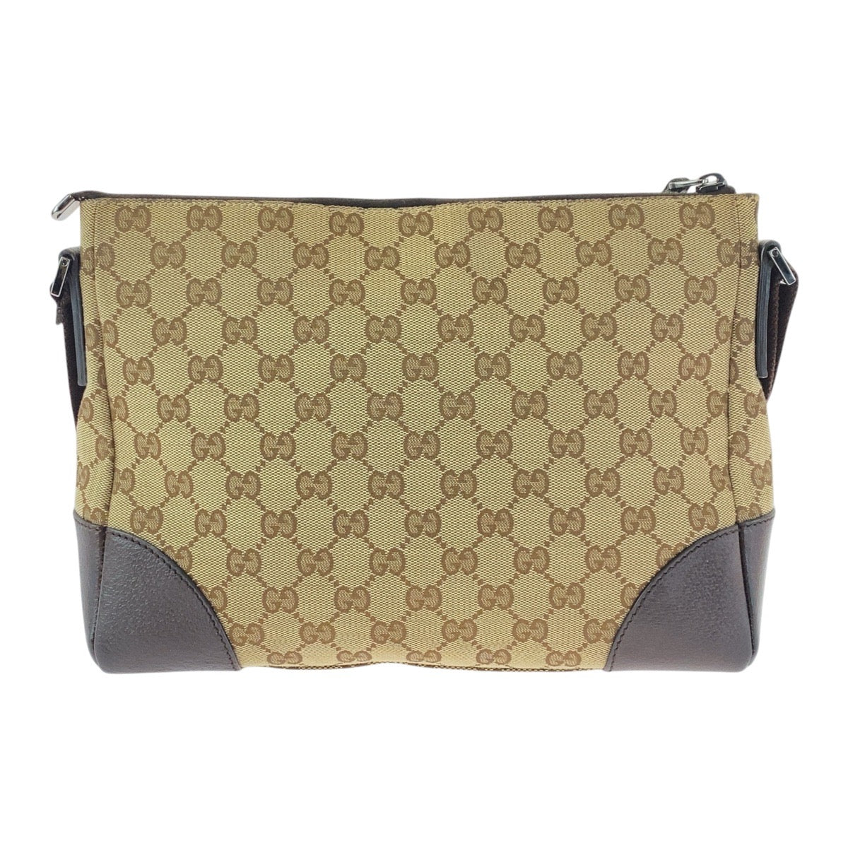 GUCCI Shoulder Bag 114273 GG canvas Beige Brown SilverMetal