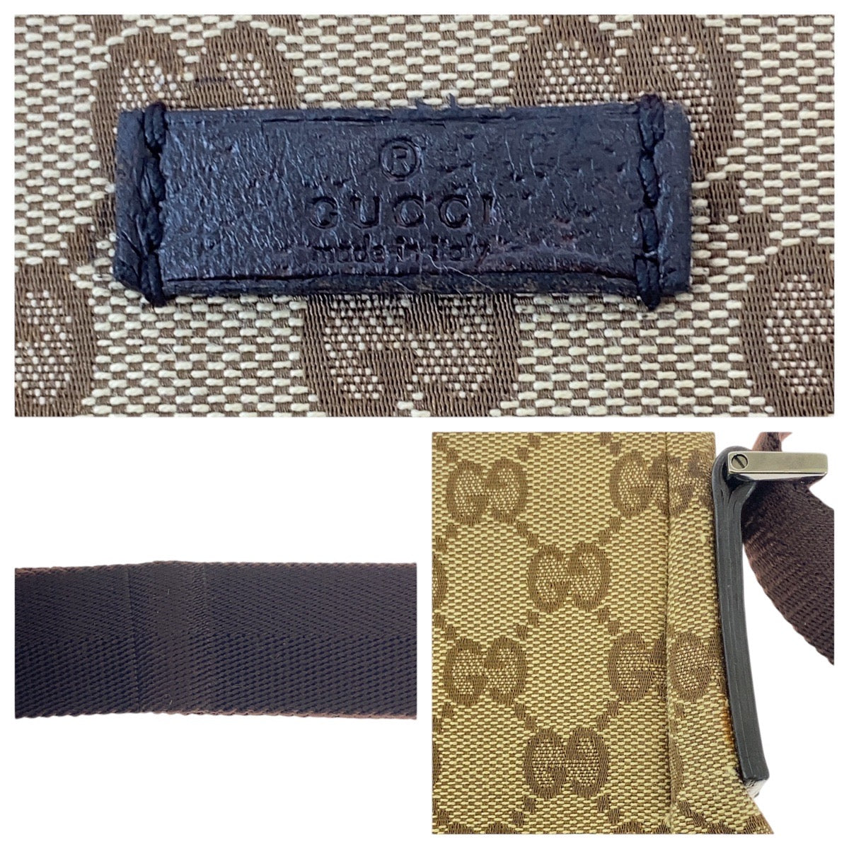 GUCCI Shoulder Bag 114273 GG canvas Beige Brown SilverMetal