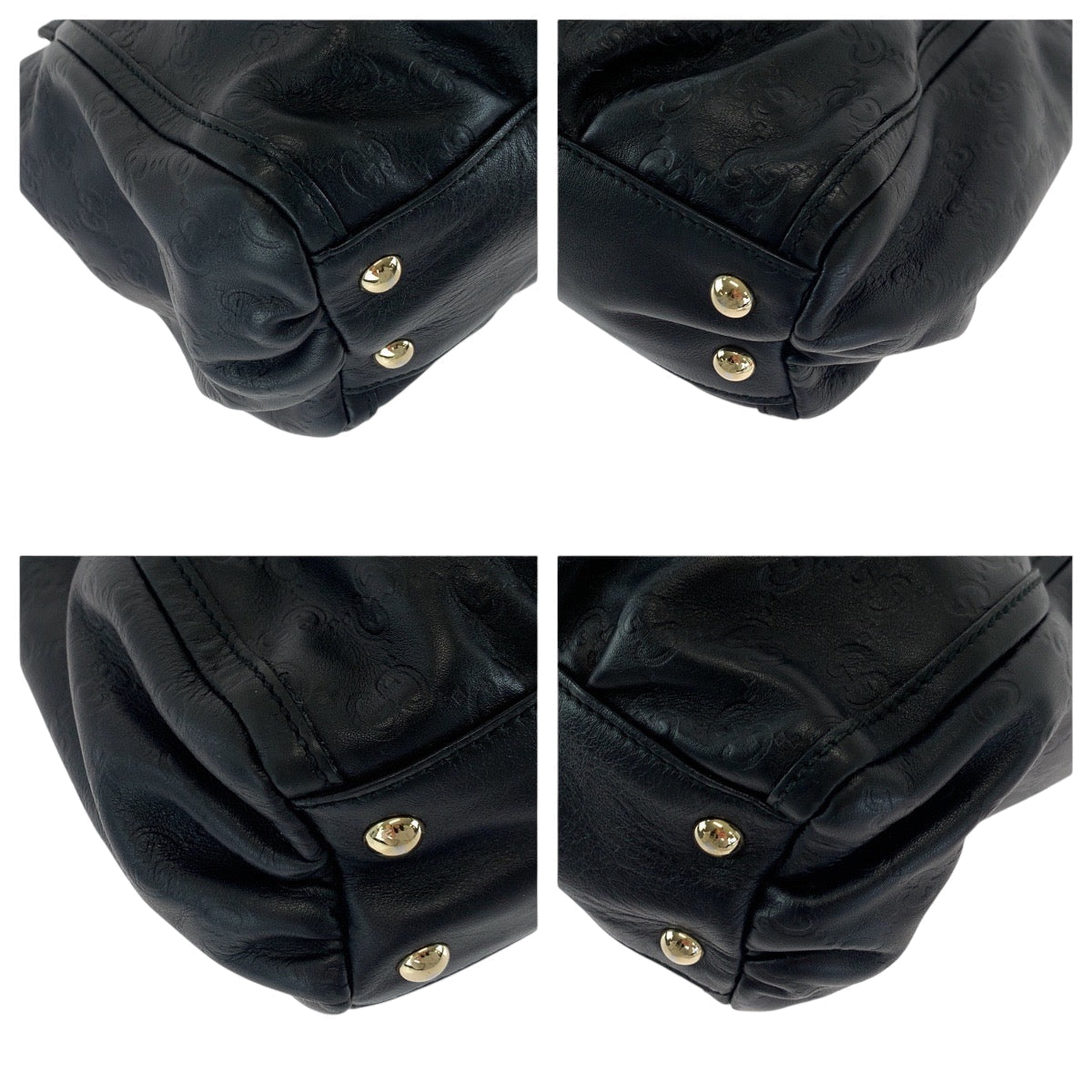 GUCCI Tote Bag 189831 leather black Abbey