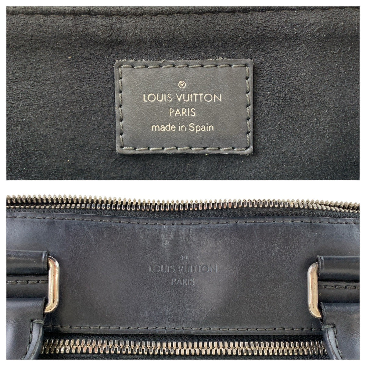 LOUIS VUITTON Business bag N48260 PVC, Leather Black SilverMetal Business bag Briefcase 2way Damier Graphite Porto Documentaion NM mens