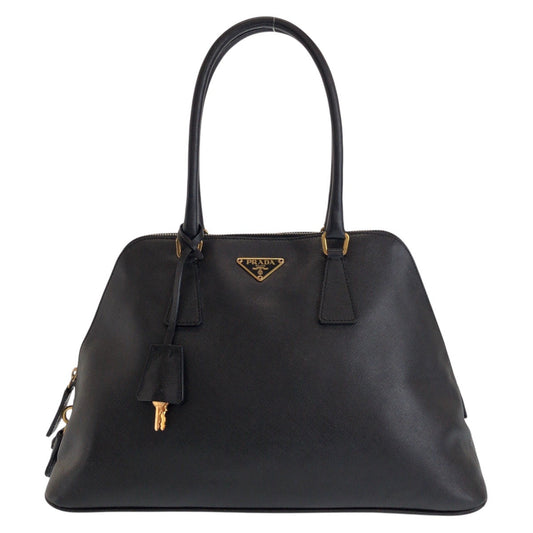 PRADA Handbag leather black Safiano