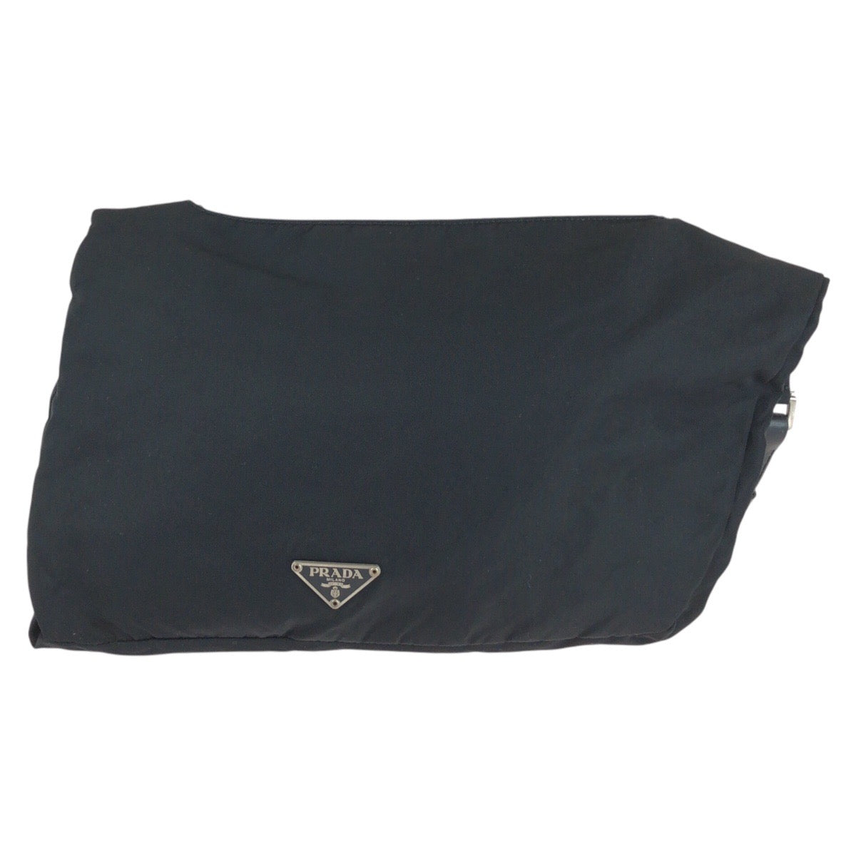 Prada Tessuto Triangle Logo Plate Nylon Shoulder Bag