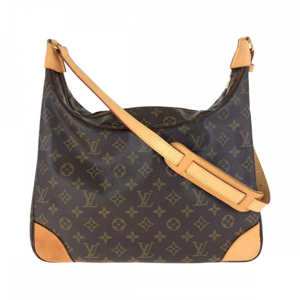 LOUIS VUITTON Shoulder Bag PVC Brown Gold Metal Monogram Boulogne35