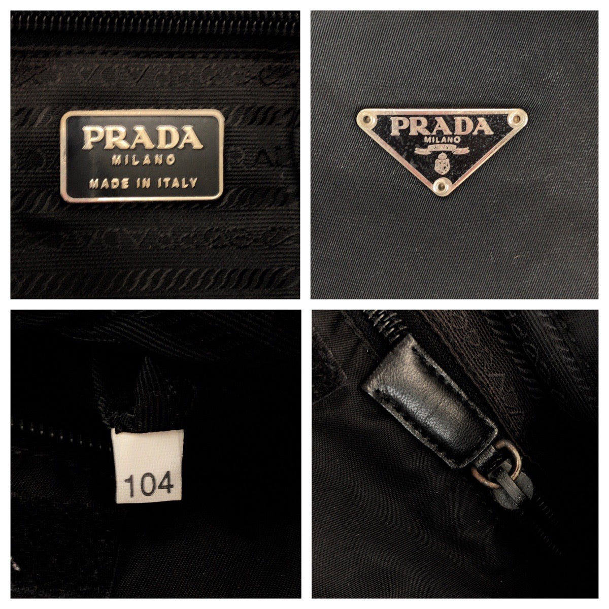 PRADA Shoulder Bag Nylon Black SilverMetal Shoulder Bag Sacoche Test Triangle With logo Women - Style 8