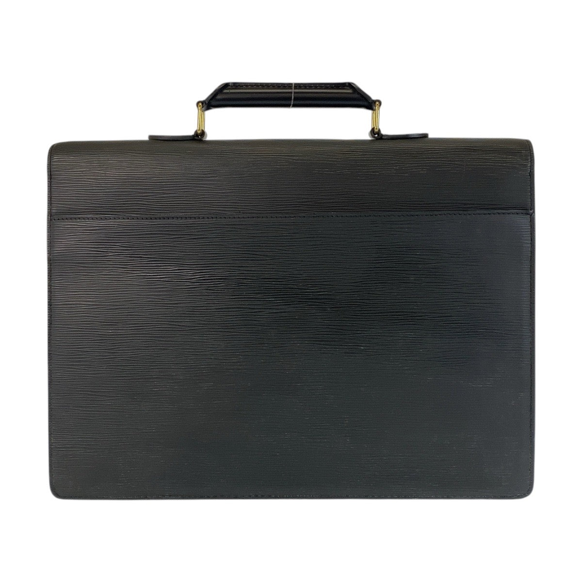 LOUIS VUITTON Business bag leather Black GoldMetal Epi Serviet Conseiller