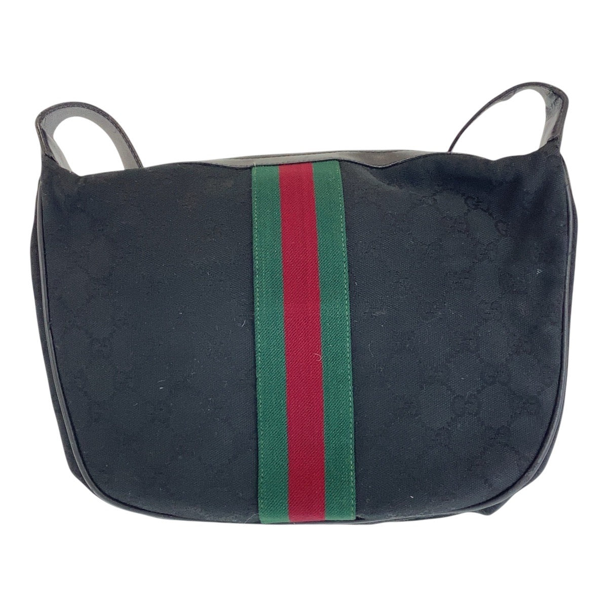 GUCCI Shoulder Bag 10 2 3840 GG canvas, leather Black Multicolor Gold Metal Crossbody Shoulder Bag Old Gucci Shelly Line Women(Unisex)