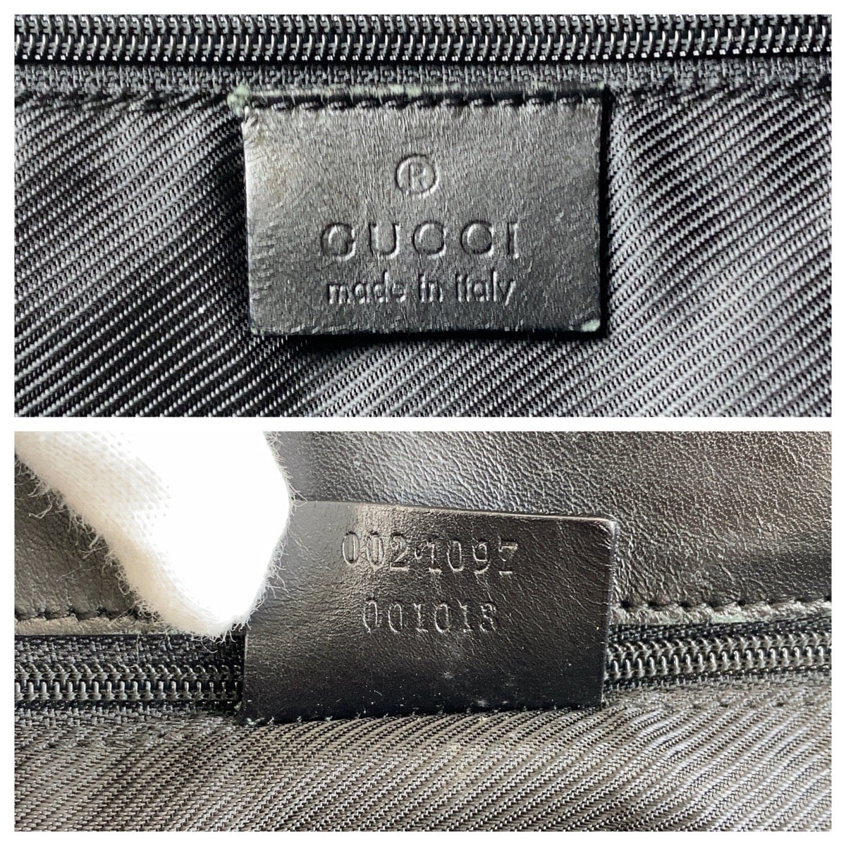 GUCCI Tote Bag 002 1097 GG canvas Black GoldMetal