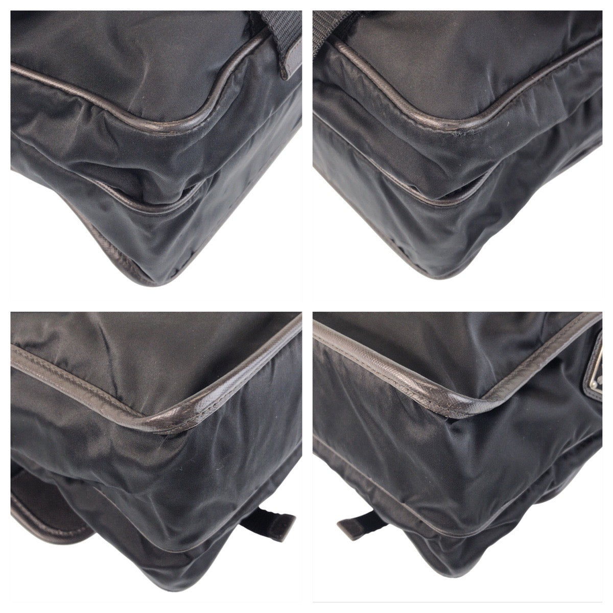 PRADA Shoulder Bag Nylon Black SilverMetal Test Triangle With logo - Style 18