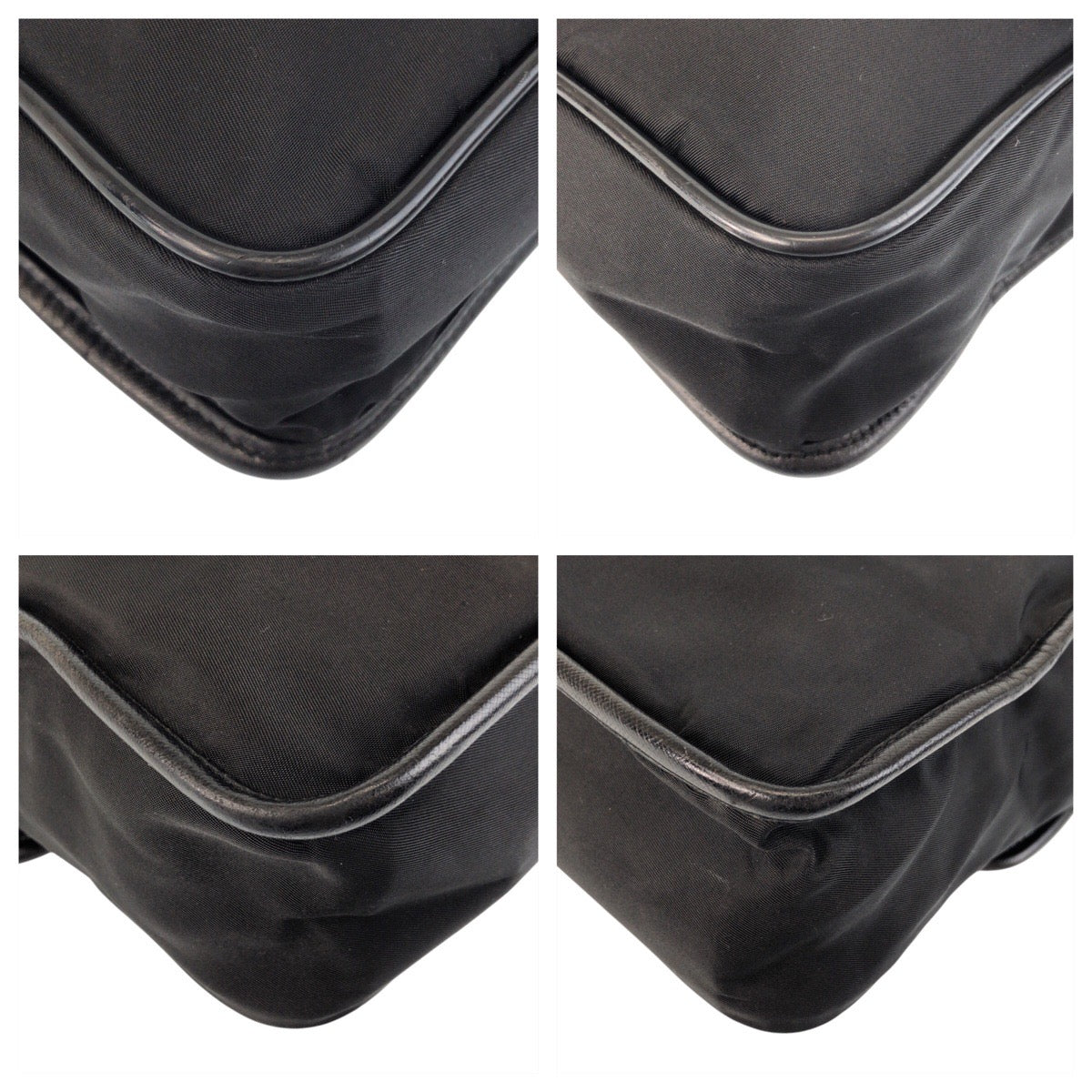 PRADA Shoulder Bag Nylon black Test Triangle With logo - Style 10