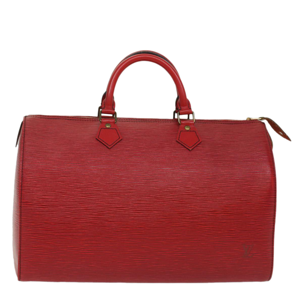 LOUIS VUITTON Epi Hand Bag Castilian Red LV Auth