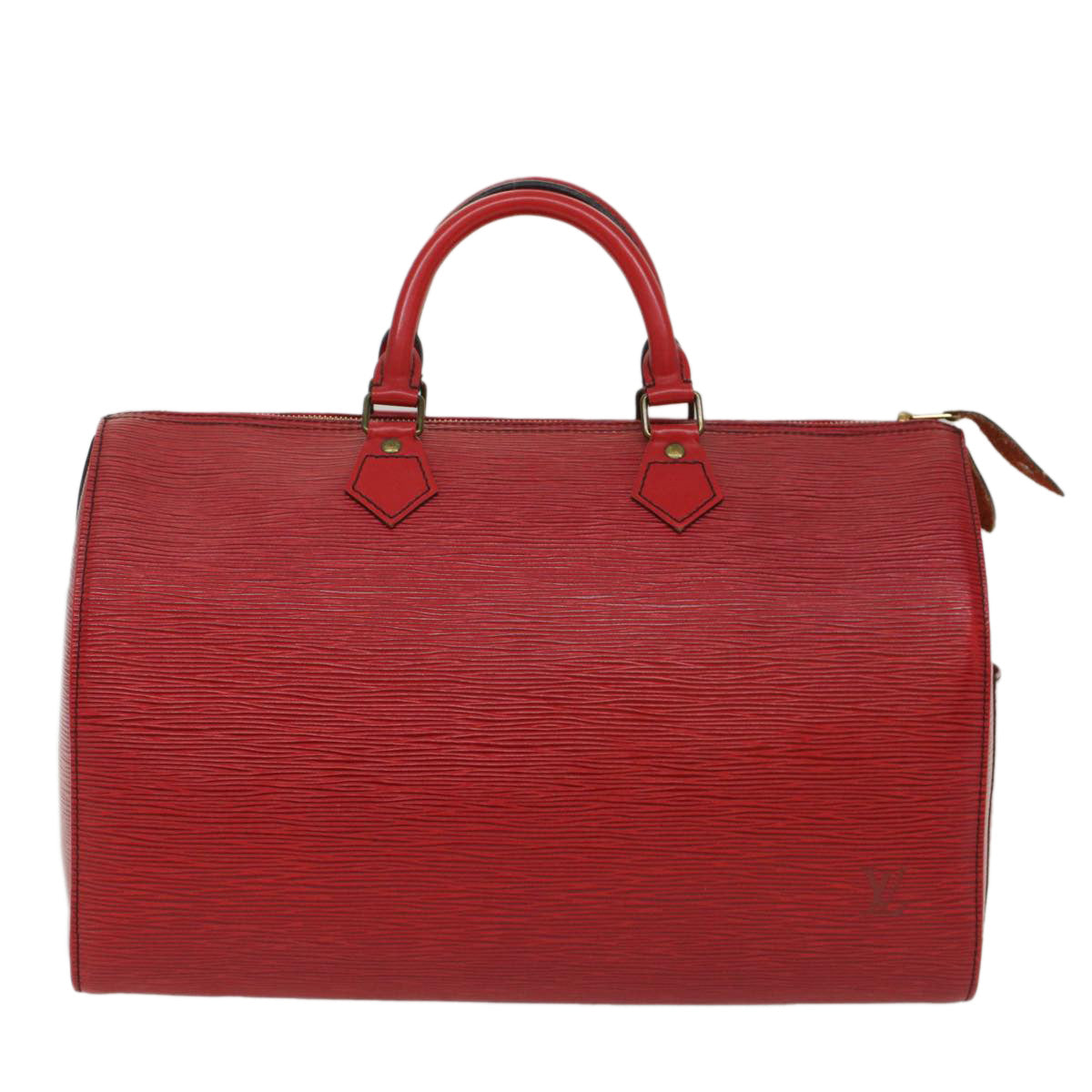 LOUIS VUITTON Epi Hand Bag Castilian Red LV Auth