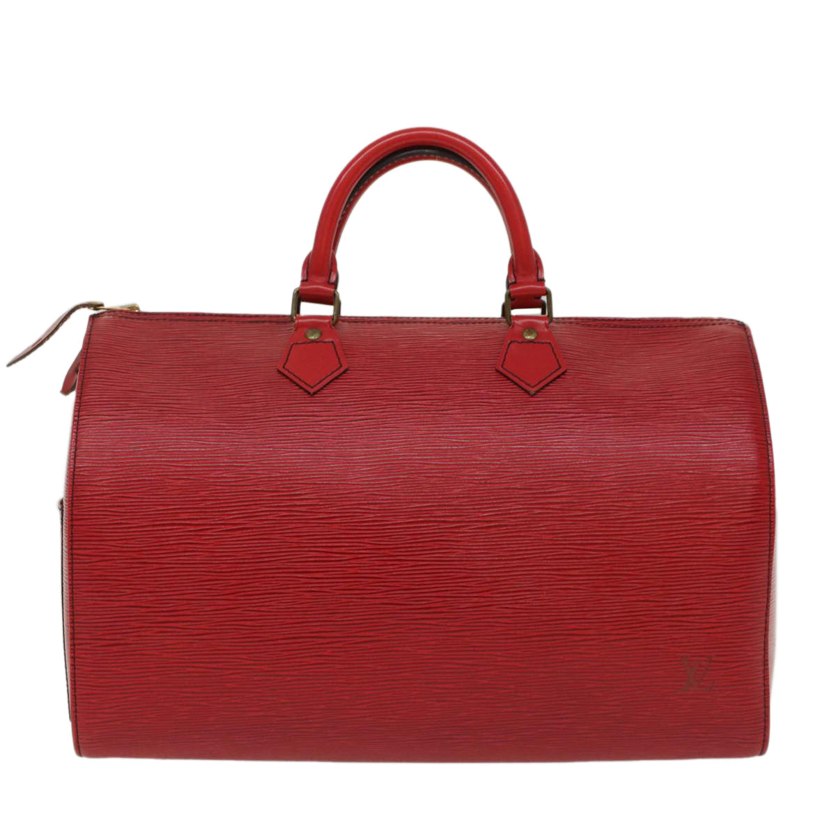 LOUIS VUITTON Epi Hand Bag Castilian Red LV Auth