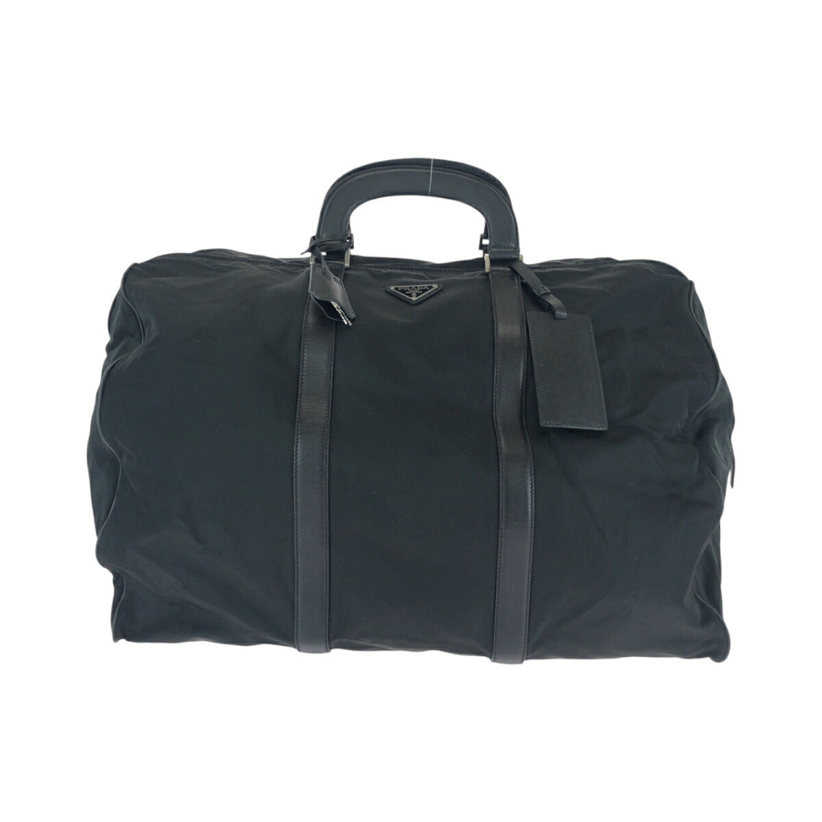 Prada Tessuto Triangle Logo Plate 2way Boston Bag