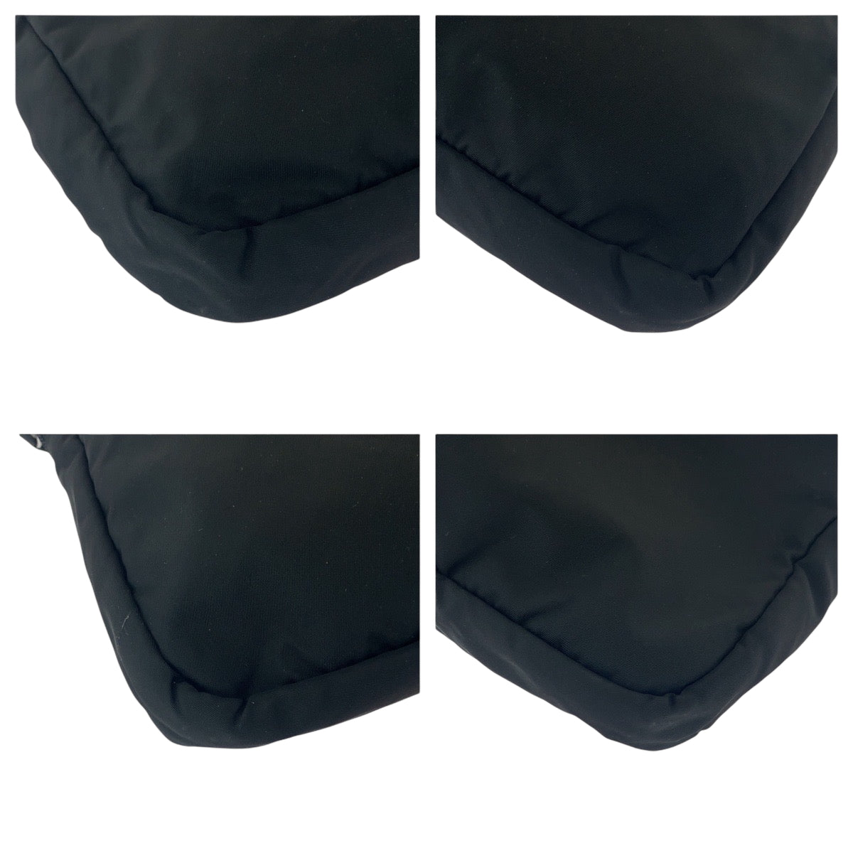PRADA Clutch bag Nylon Black SilverMetal Test Triangle With logo - Style 2